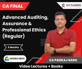 CA Final Advanced Auditing, Assurance & Professional Ethics (Regular) Video Lectures by CA Pankaj Garg (Google Drive, 4 Months)